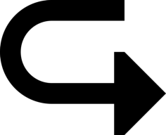 Arrow U Down Right Contour Svg Vector, Free Vectors File